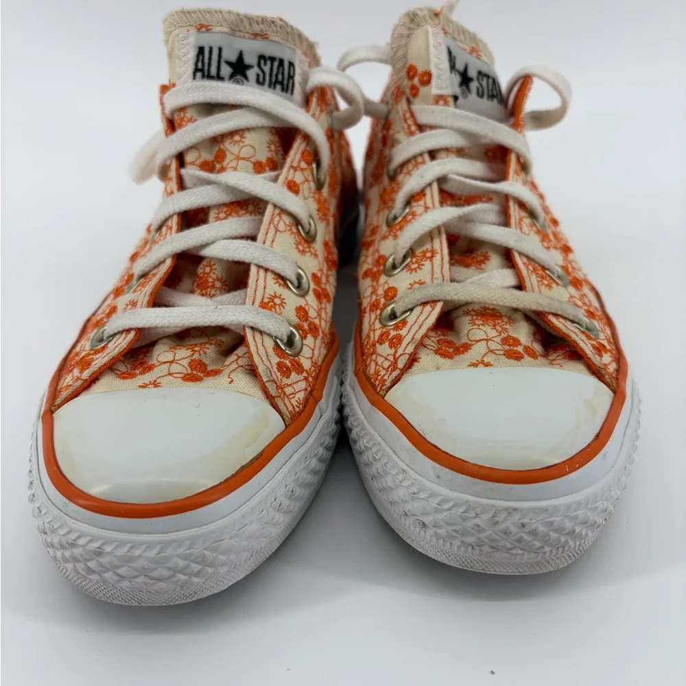 Converse‎ All Star Embroidered Orange Flower Fabric Print